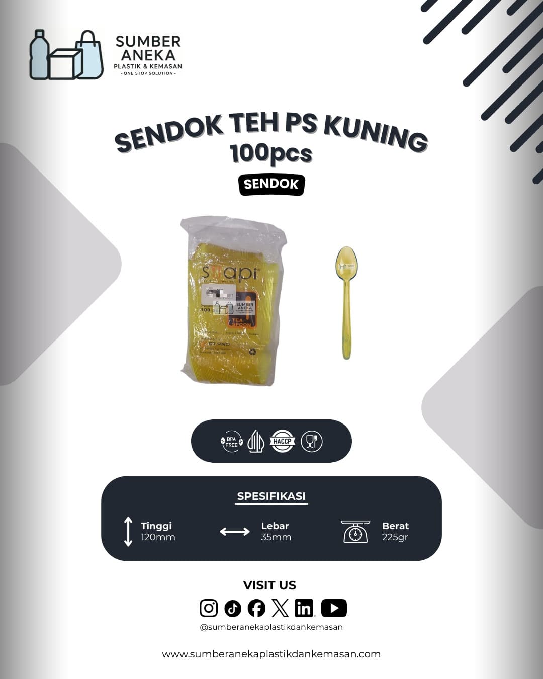 SENDOK TEH PS KUNING
