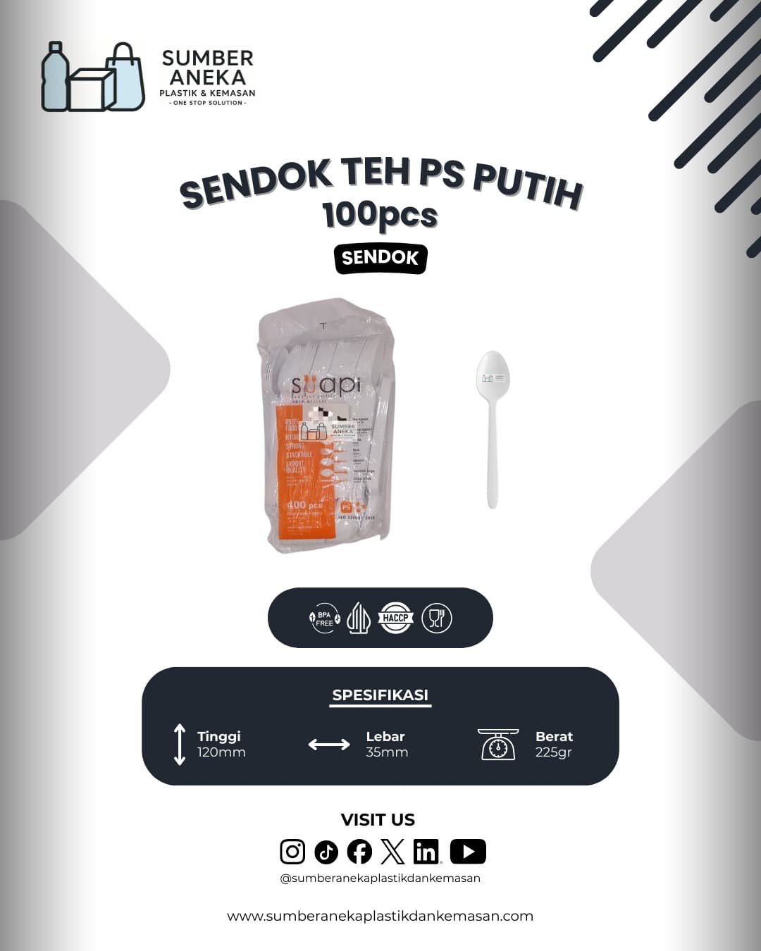SENDOK TEH PS PUTIH