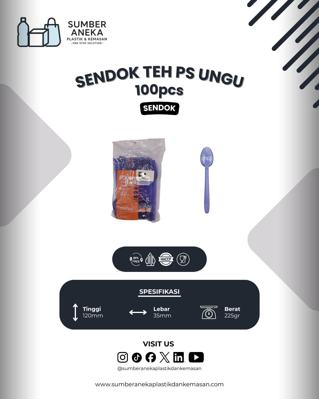 SENDOK TEH PS UNGU