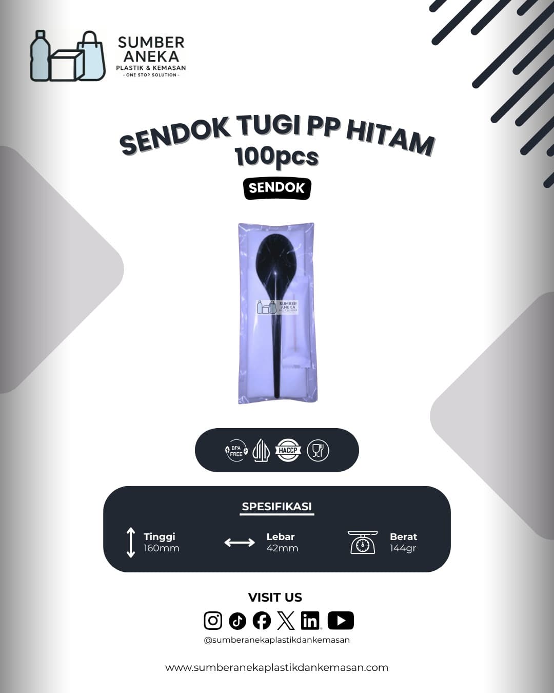 SENDOK TUGI PP HITAM