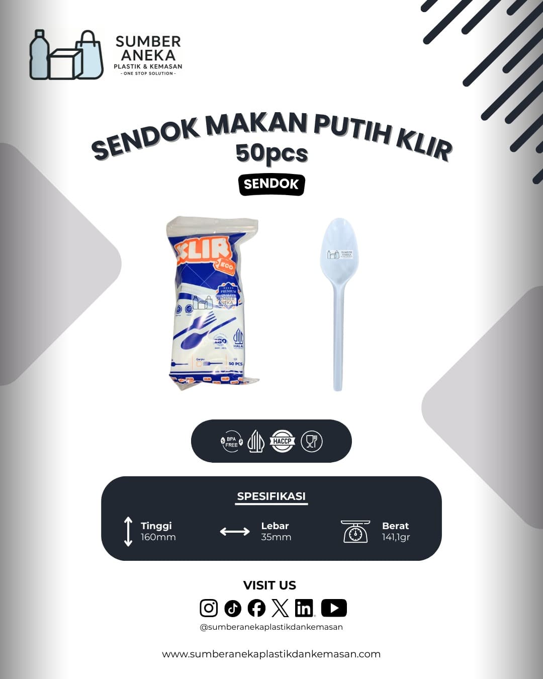 SENDOK MAKAN PUTIH KLIR