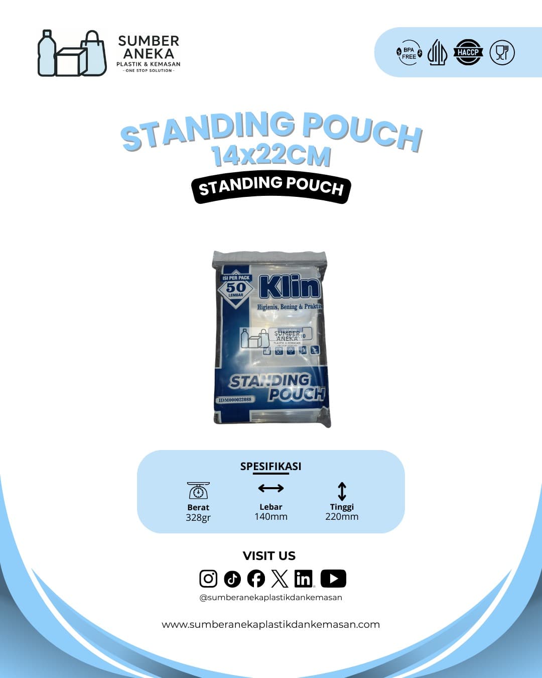 STANDING POUCH 14X22