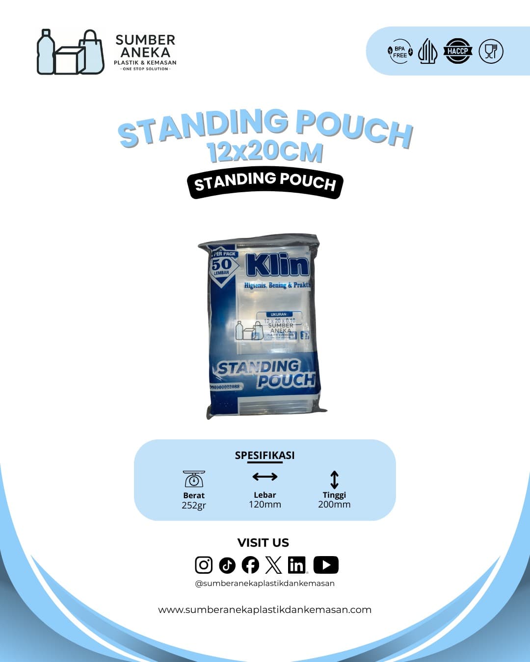 STANDING POUCH 12X20