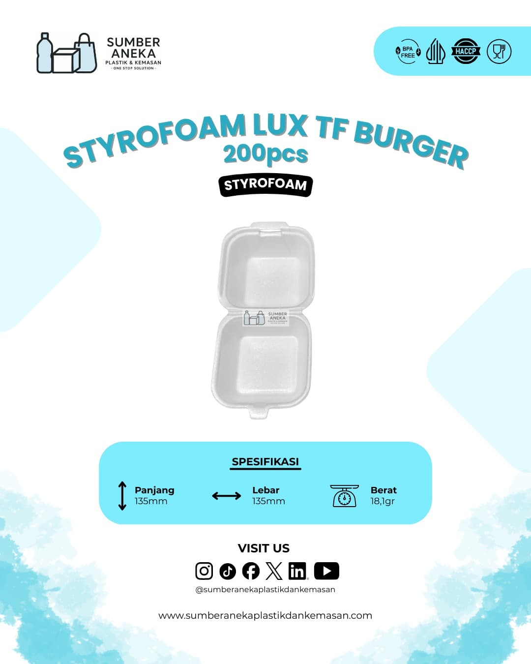 STYROFOAM LUX TF BURGER