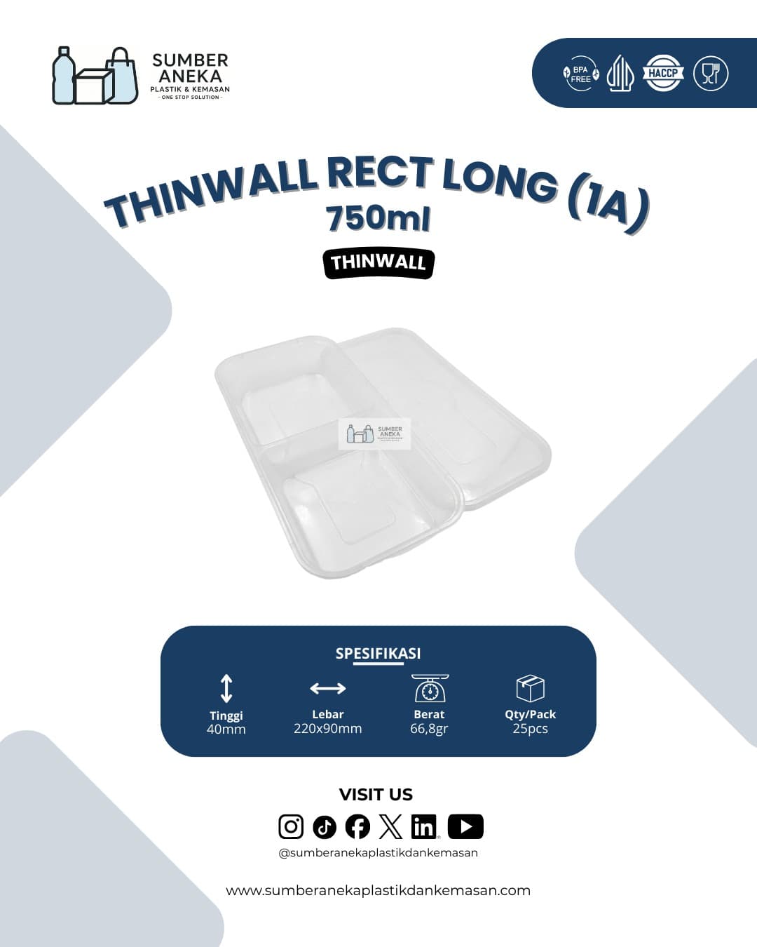 THINWALL RECT LONG 750