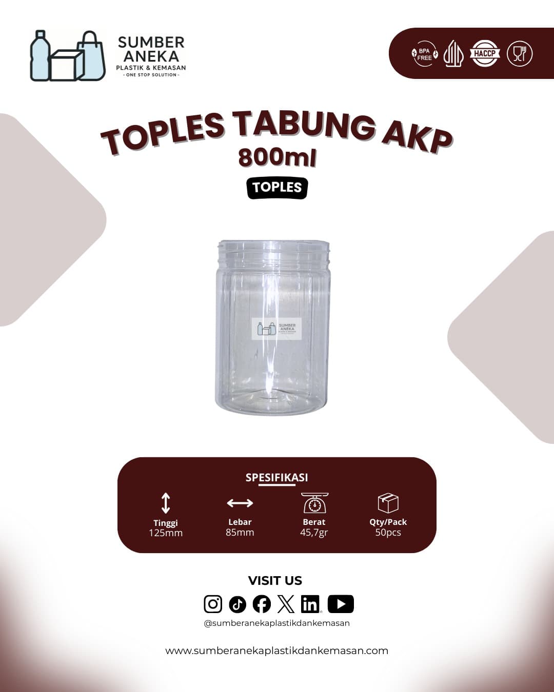 TOPLES TABUNG AKP 800