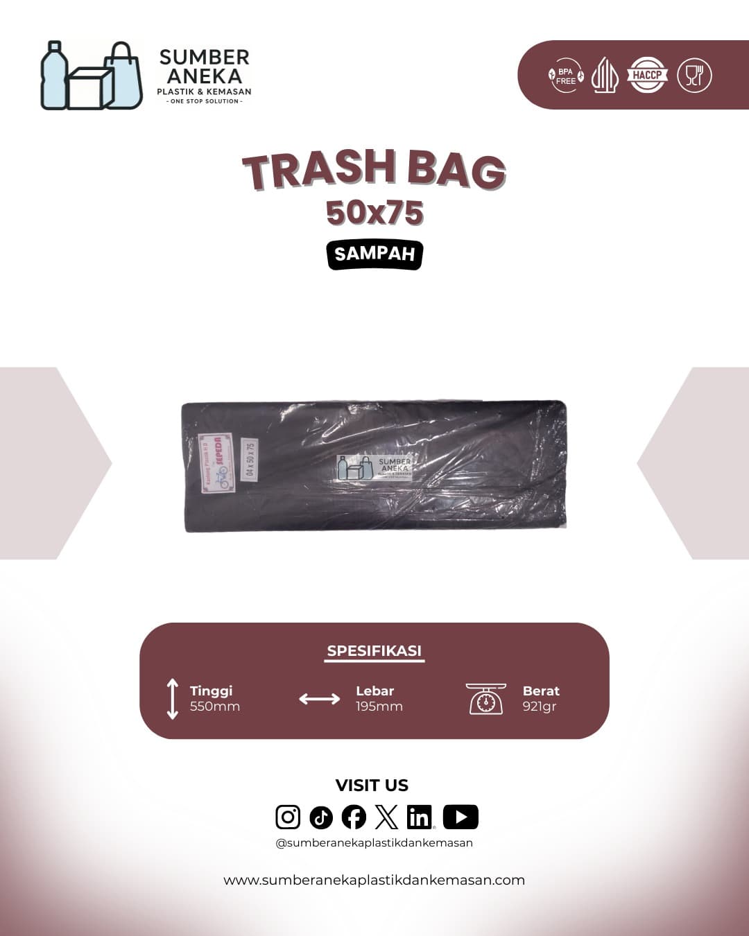 TRASH BAG 50X75
