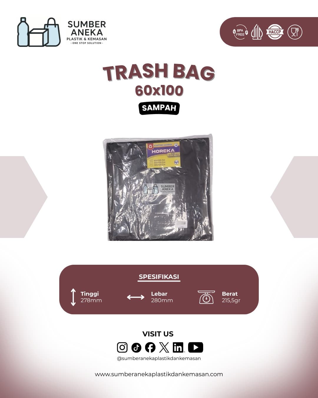 TRASH BAG 60X100