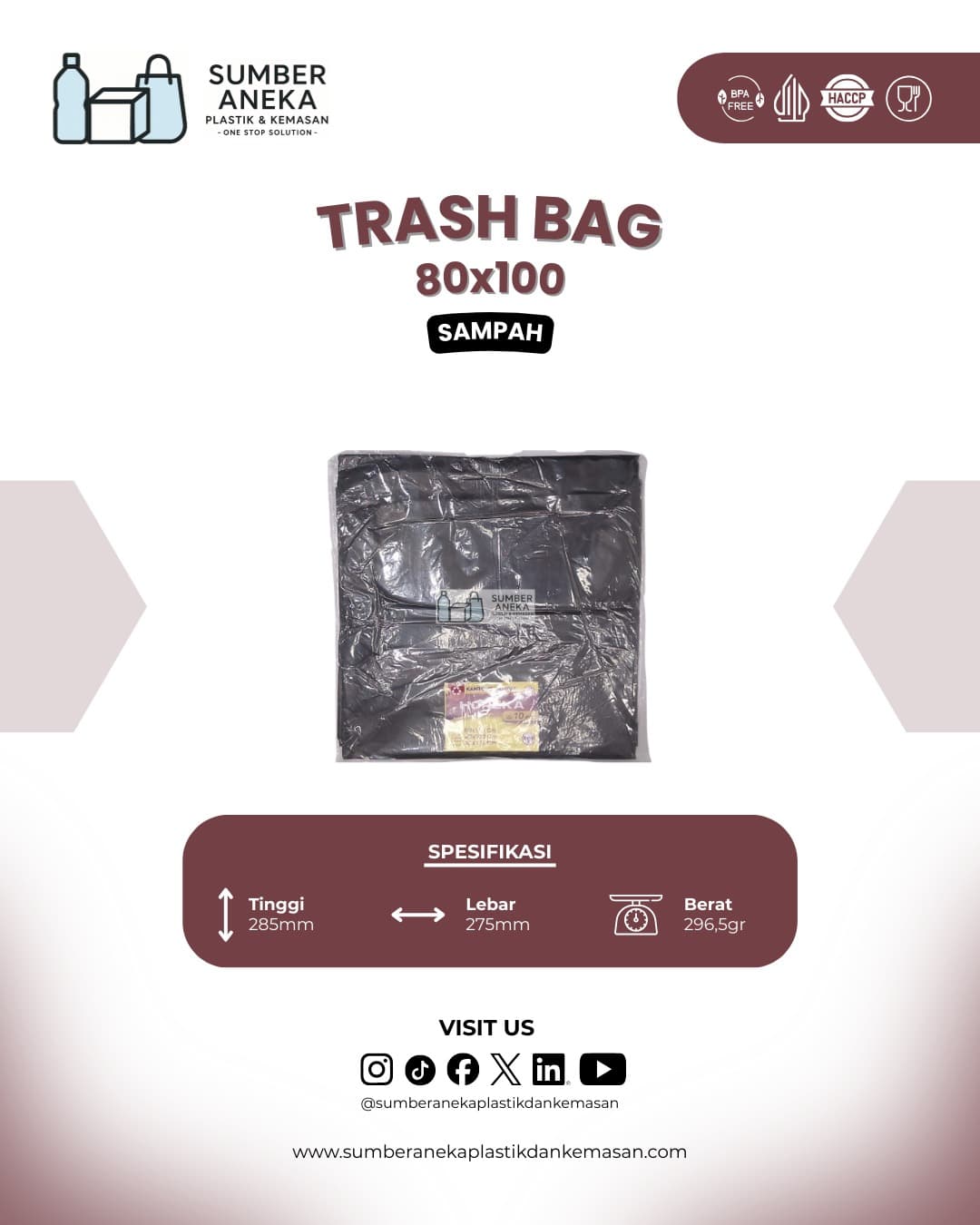 TRASH BAG 80X100