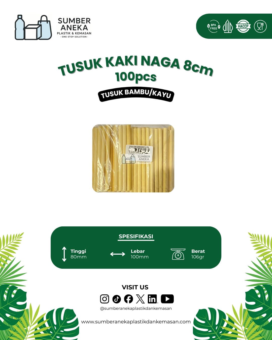 TUSUK KAKI NAGA 8CM