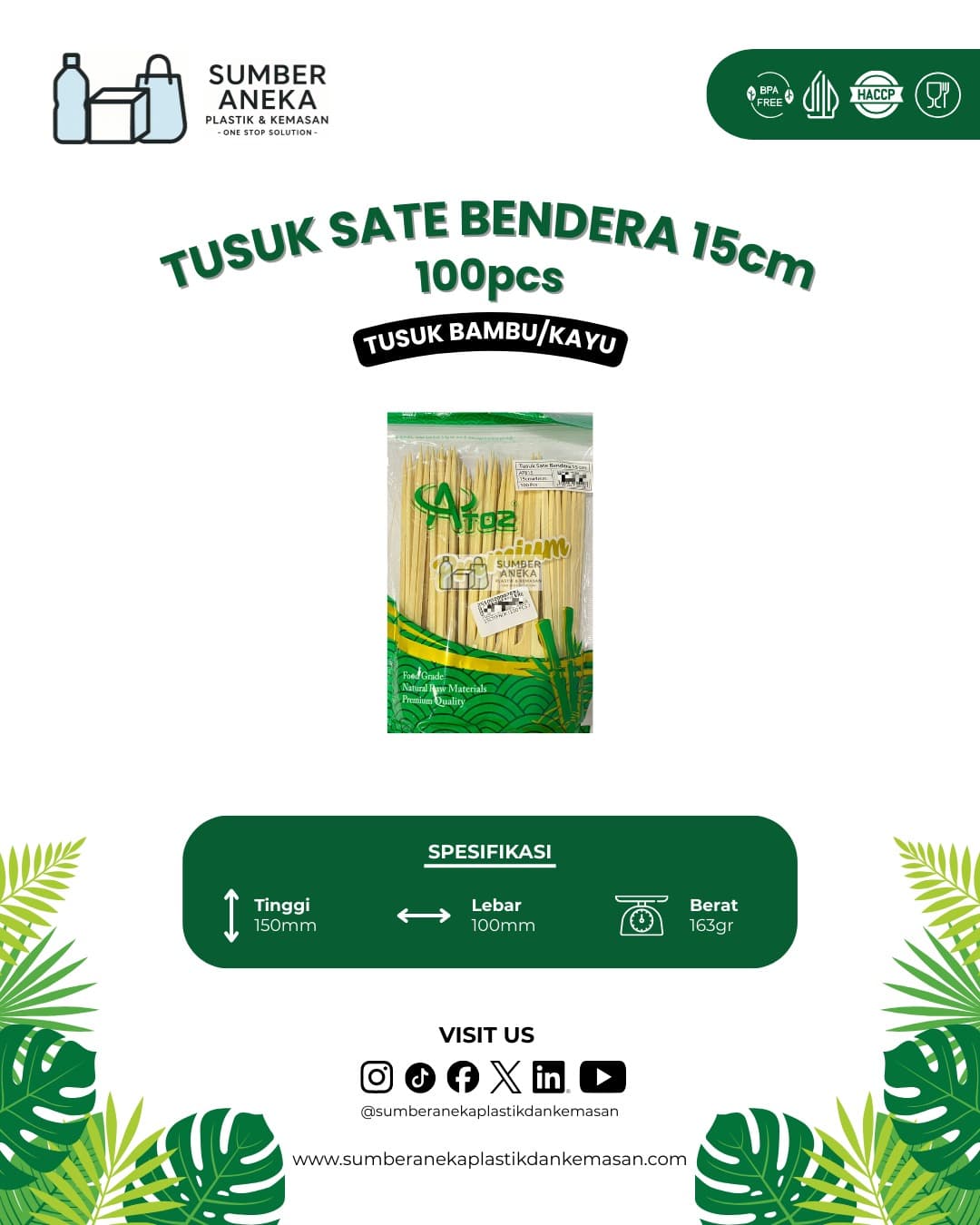 TUSUK SATE BENDERA 15CM