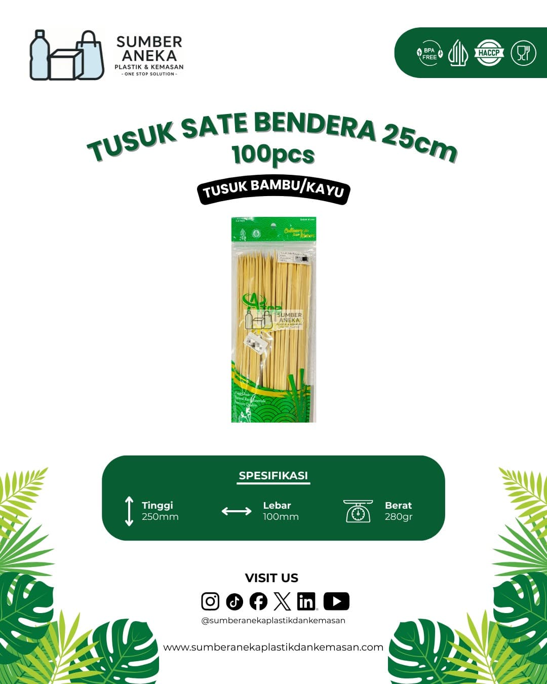 TUSUK SATE BENDERA 25CM