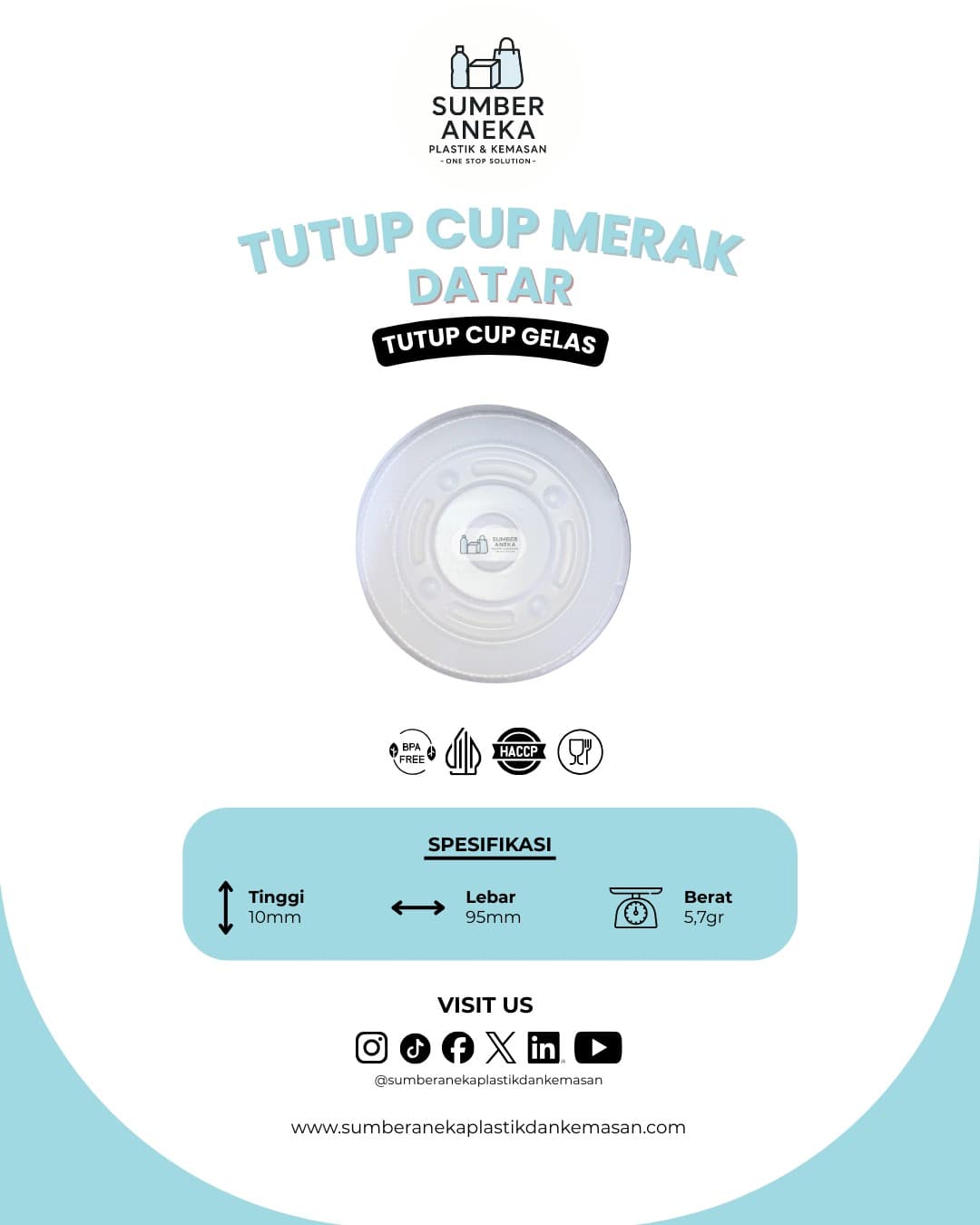 TUTUP GELAS MERAK DATAR