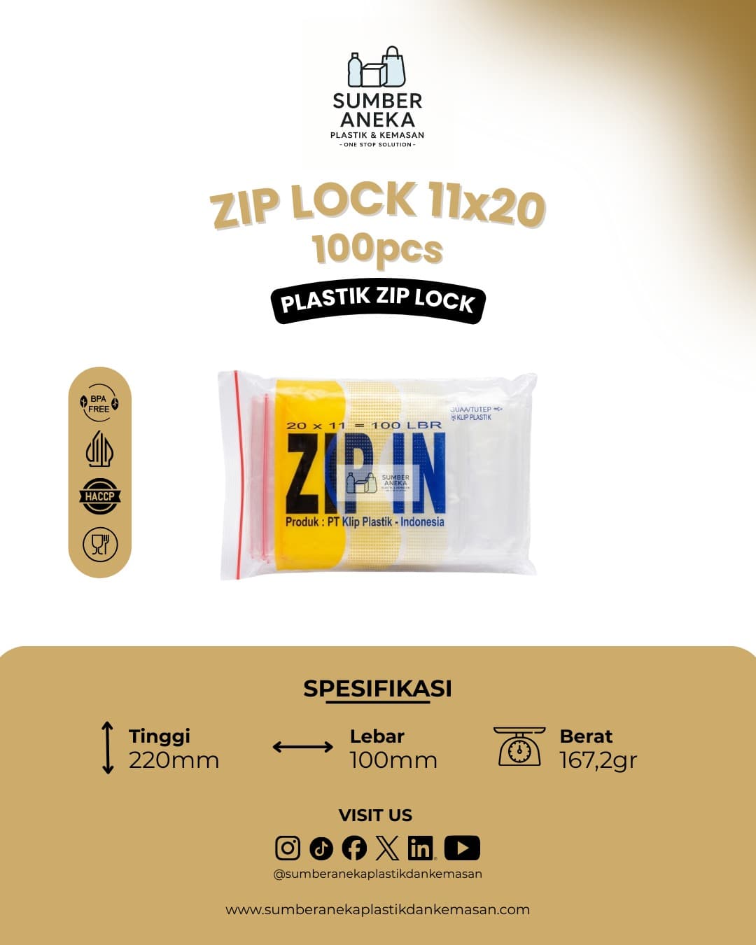 ZIP LOCK 11X20