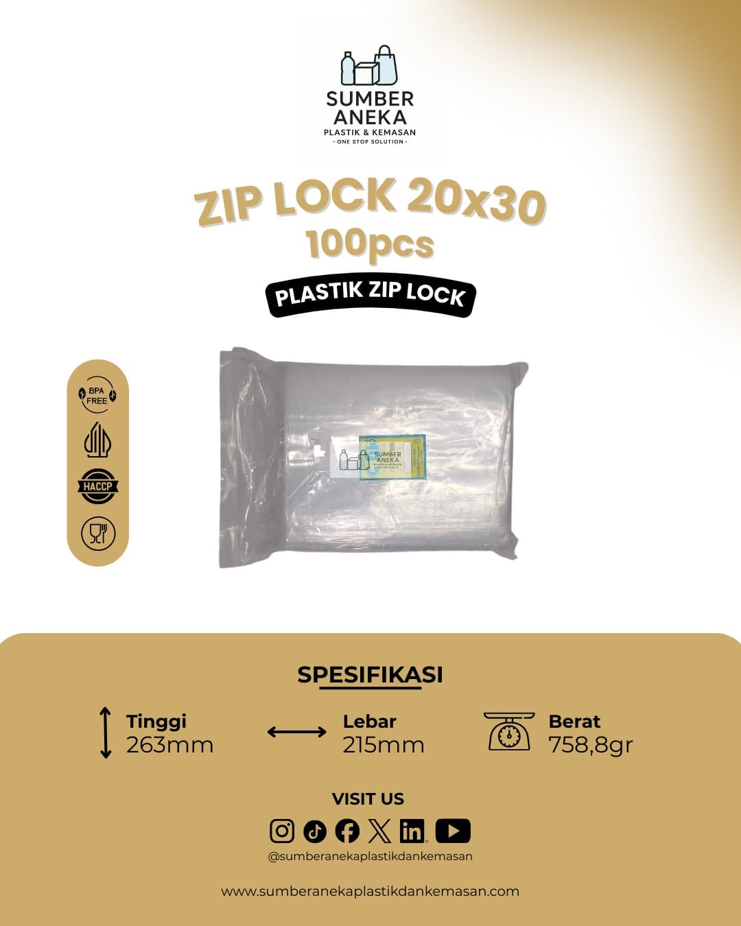 ZIP LOCK 20X30