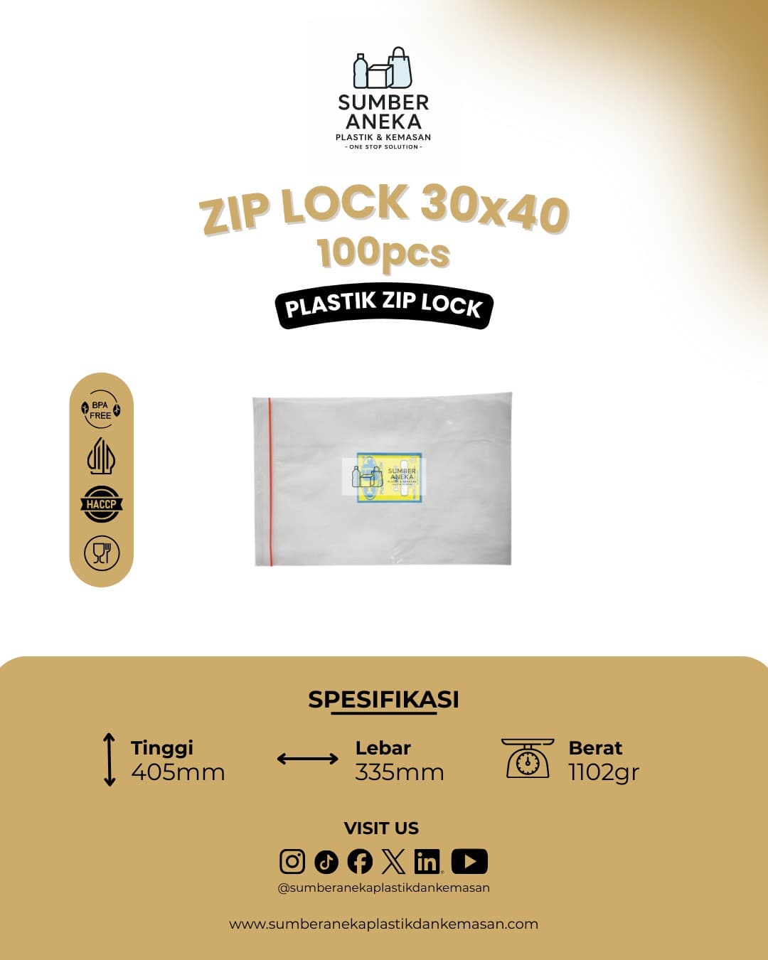 ZIP LOCK 30X40