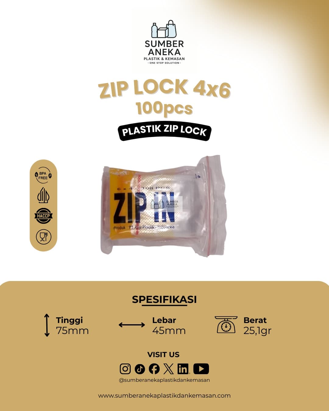 ZIP LOCK 4X6