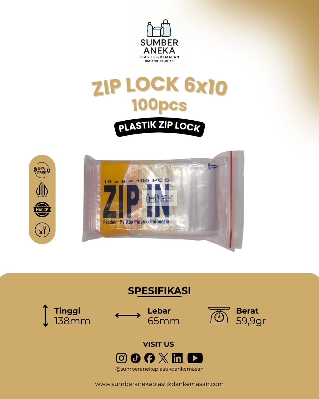 ZIP LOCK 6X10