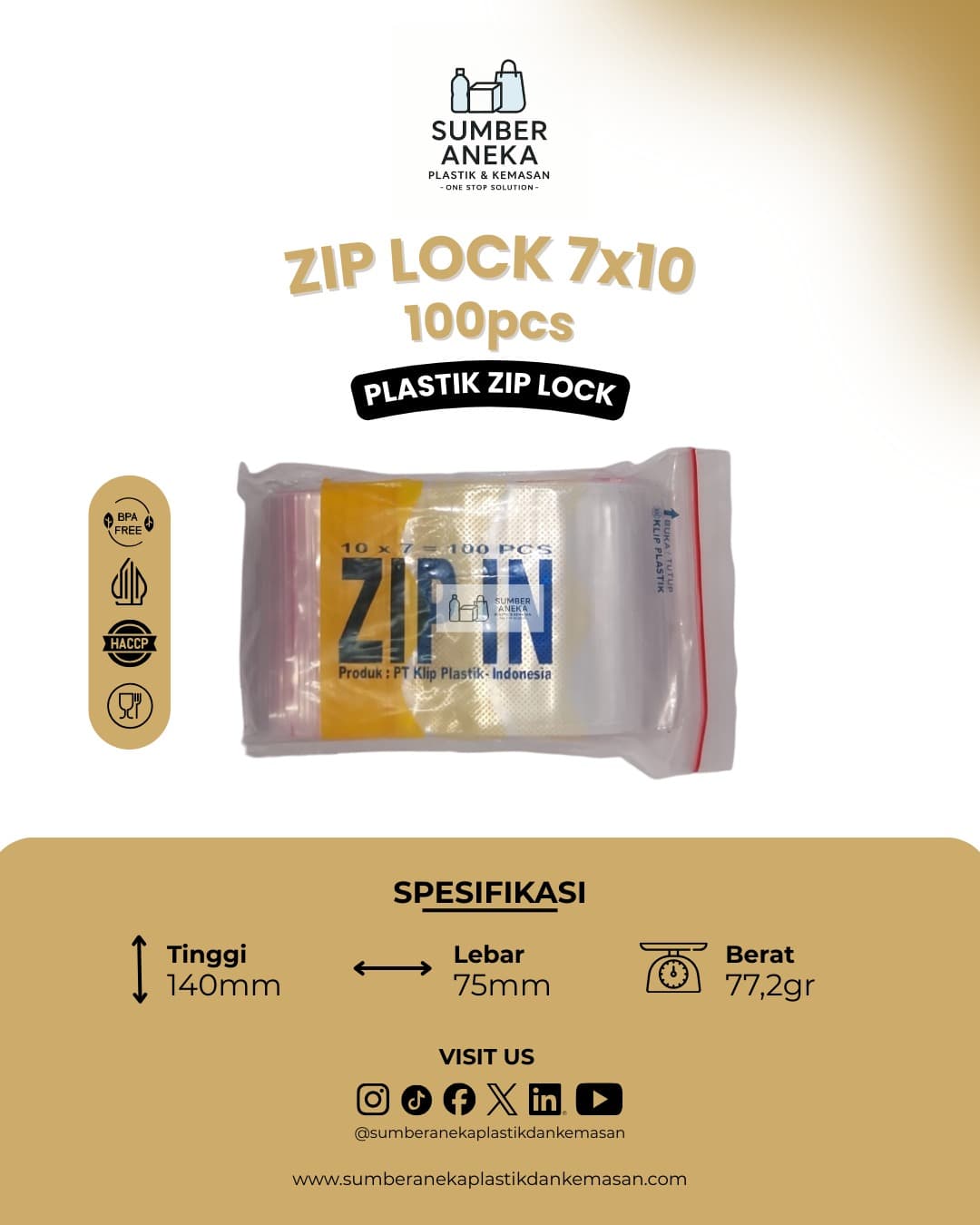 ZIP LOCK 7X10