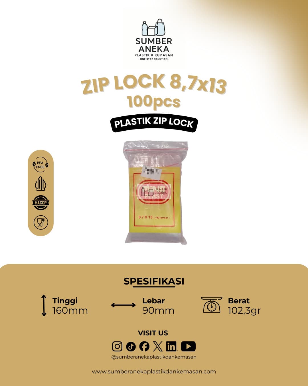 ZIP LOCK 8X13